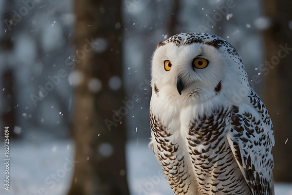 Obraz snowy owl prey