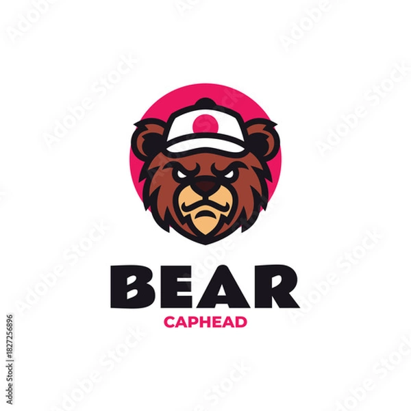 Obraz Mascot Bear Head Logo Design