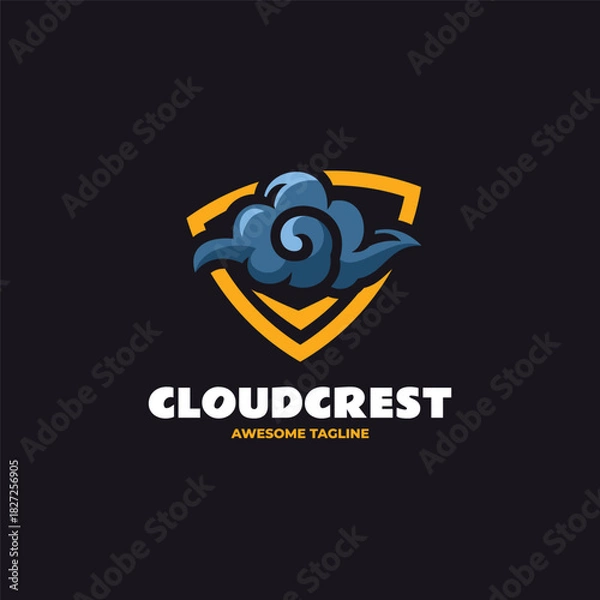 Obraz Mascot Cloud Crest Logo Design