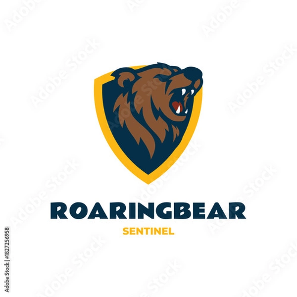 Obraz Mascot Roar Bear Logo Design