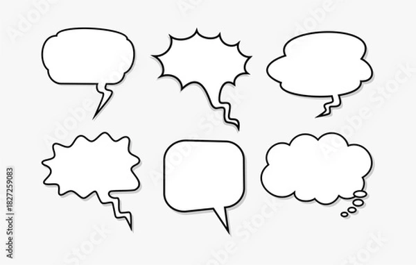 Obraz Set of Comic Book Style Speech Balloons