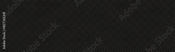 Obraz 黒色の和柄模様（算木崩し）のバナー背景ベクターイラスト