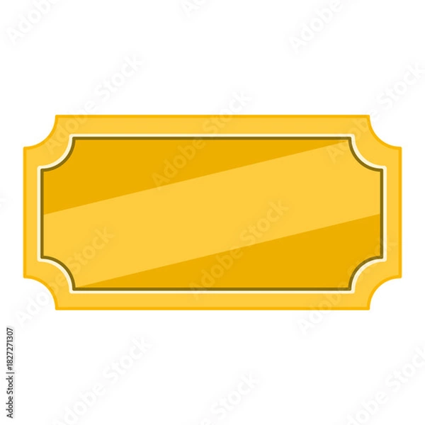 Fototapeta Gold Rectangular Banner Vector Illustration