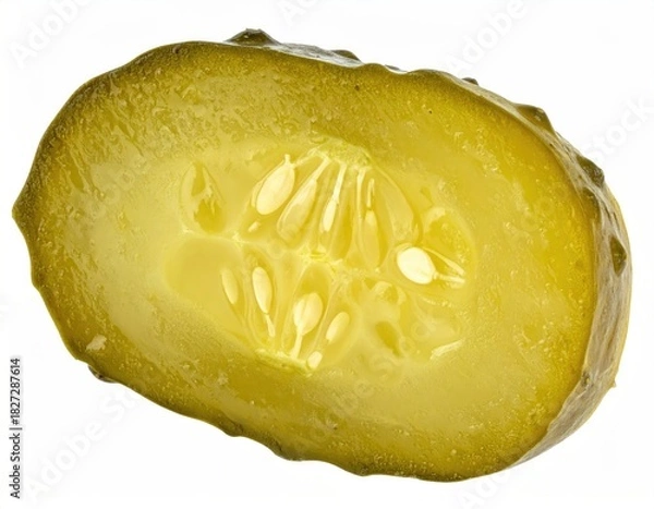 Obraz Sliced pickle translucent, crunchy texture