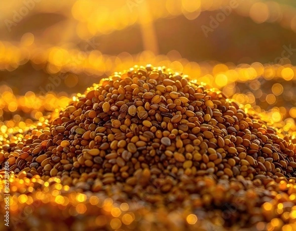 Obraz Seed pile glitters in sunlight