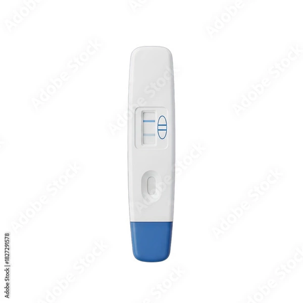 Obraz Digital Pregnancy Test Showing Two Pink Lines Indicating a Positive Result Isolated on Black Background