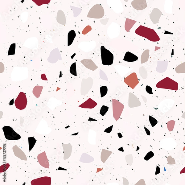 Obraz Terrazzo seamless pattern. Abstract background