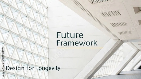 Fototapeta Modern architectural design featuring abstract geometric patterns and clean lines for future-oriented concepts and ideas