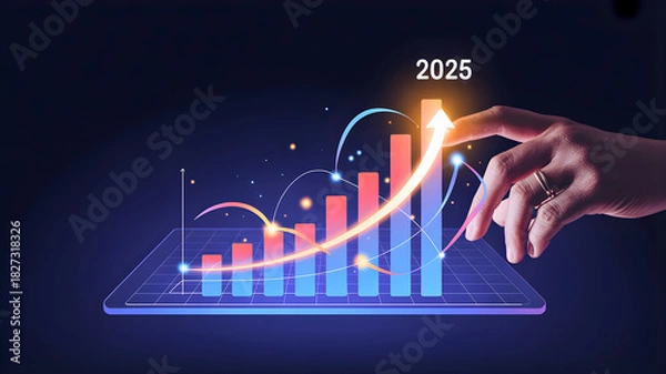 Obraz Financial Growth Projection Reaching 2025's Goals with Strategic Insights and Analysis