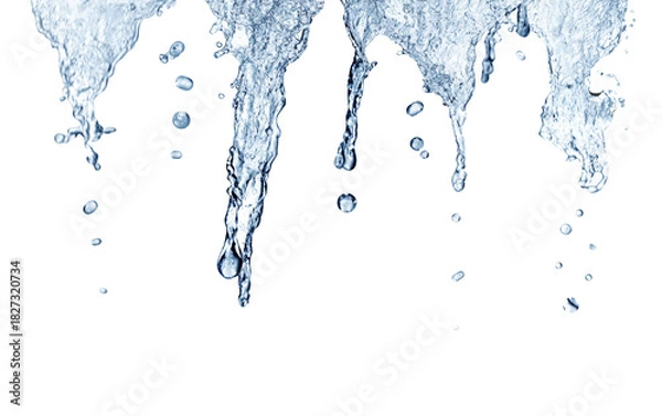 Obraz Falling Water Streams and Droplets