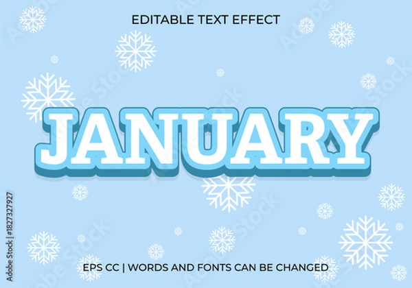 Obraz Editable January Text Effect