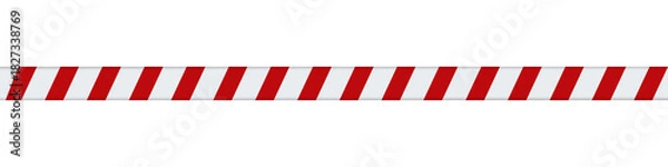 Fototapeta Festive Christmas Striped Ribbon Banner – Holiday Decorative Element for Greeting Cards and Social Media Posts, Isolated on Transparent Background