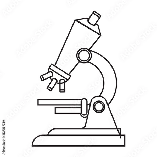 Obraz Laboratory Microscope Illustration