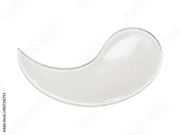 Obraz Hydrogel eye patch curved smooth isolated bright white background
