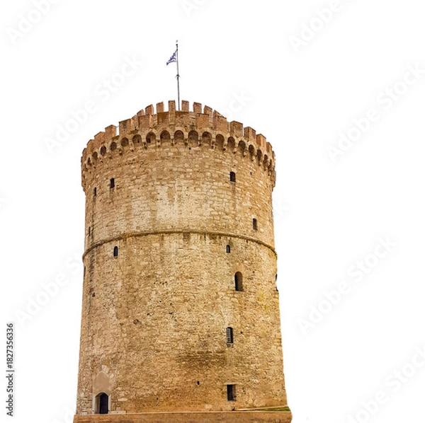 Obraz salonica white tower isolated for background