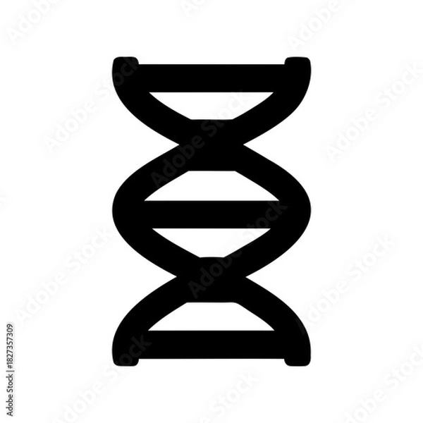 Fototapeta Illustration of a double helix shaped abstract sign on a white background