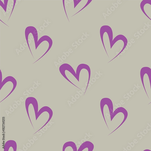Obraz love heart valentine seamless pattern