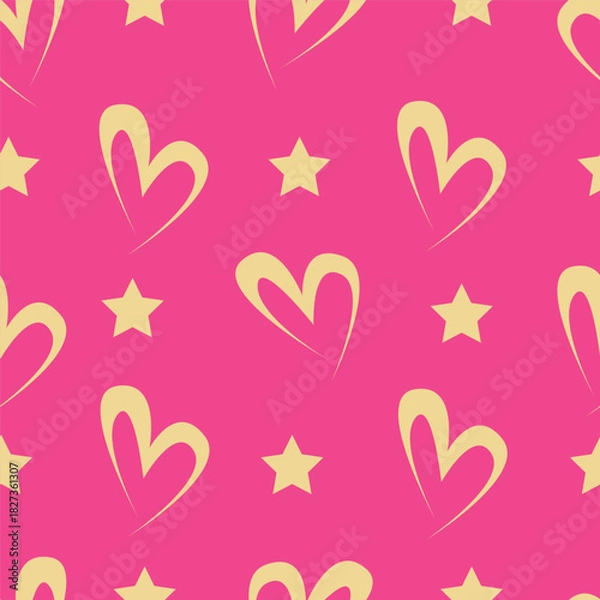 Obraz love heart valentine seamless pattern