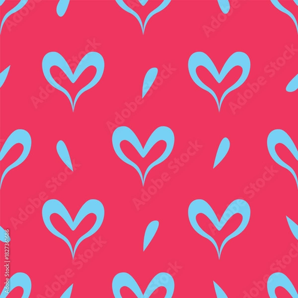 Obraz love heart valentine seamless pattern