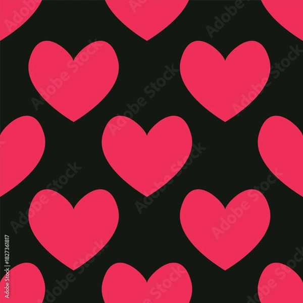 Obraz love heart valentine seamless pattern
