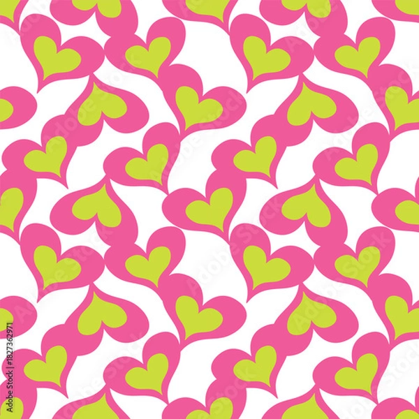 Obraz love heart valentine seamless pattern