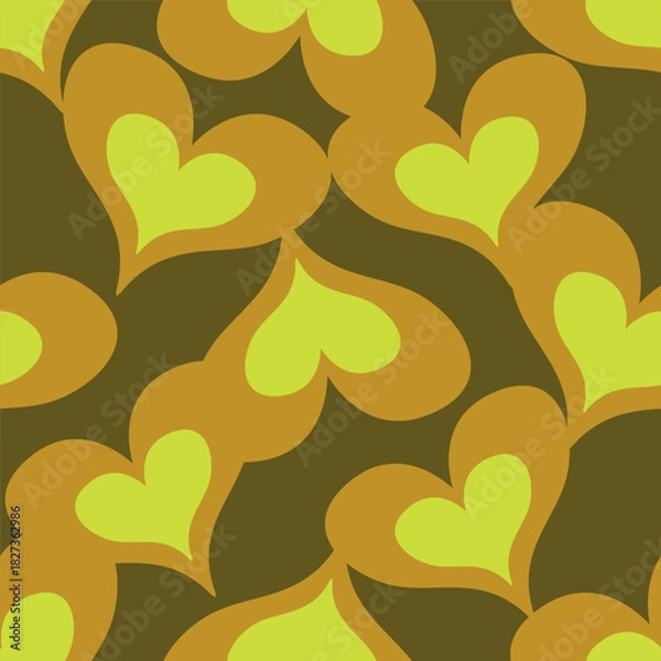 Obraz love heart valentine seamless pattern