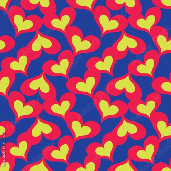 Obraz love heart valentine seamless pattern