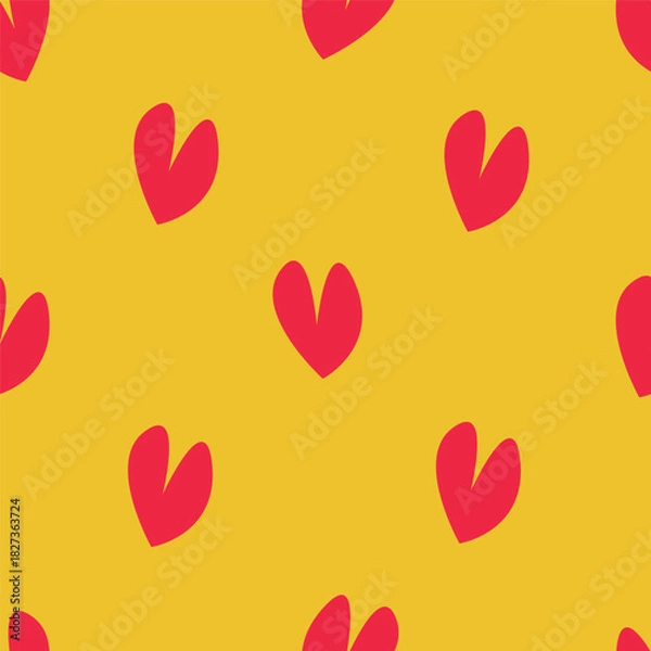Obraz love heart valentine seamless pattern