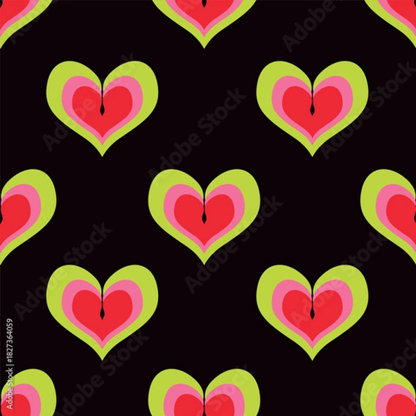Obraz love heart valentine seamless pattern