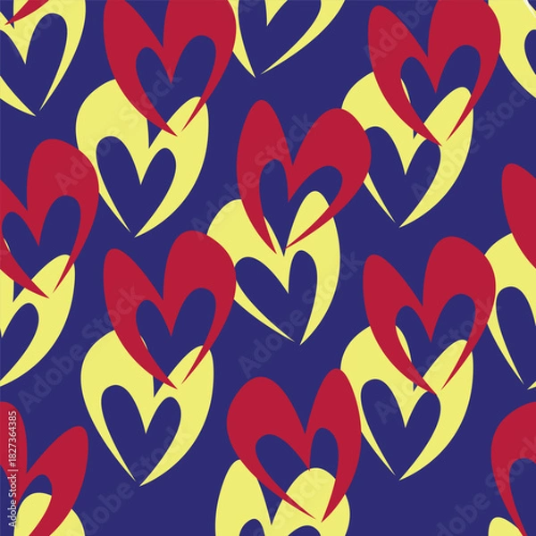 Obraz love heart valentine seamless pattern