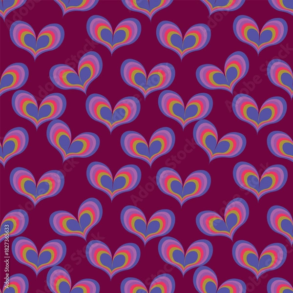 Obraz love heart valentine seamless pattern