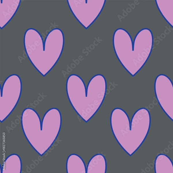 Obraz seamless hearts pattern