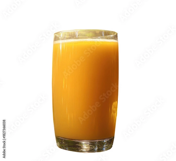 Fototapeta Golden mango juice PNG, isolated on transparent background.