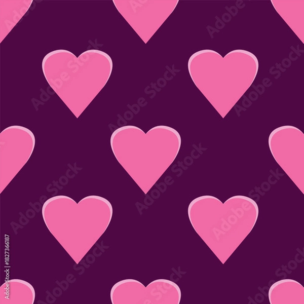 Obraz love heart valentine seamless pattern