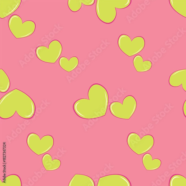 Obraz love heart valentine seamless pattern