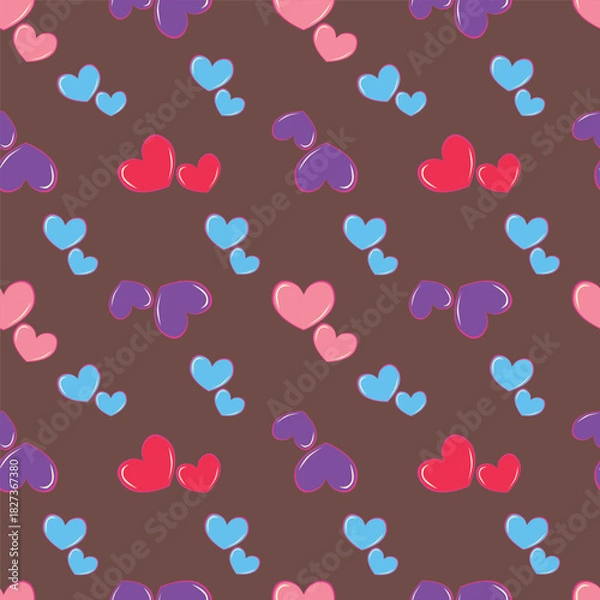 Obraz seamless hearts pattern