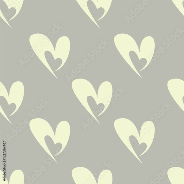 Obraz love heart valentine seamless pattern