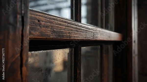Fototapeta Window Frame Wooden Texture