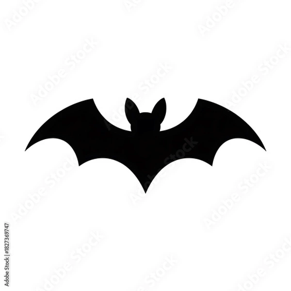 Obraz Illuminated bat silhouette against a dark background symbolizing halloween and spooky night