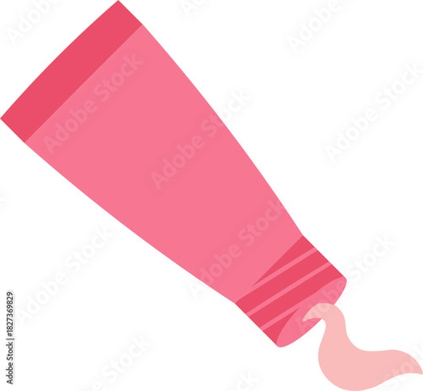 Fototapeta Illustration of a Pink Tube of Cream