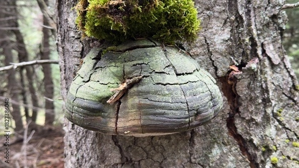 Fototapeta Macro Shot of Tinder Fungus (Fomes Fomentarius)