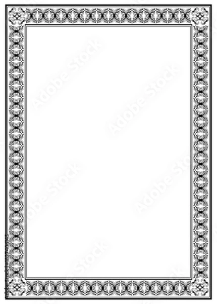 Obraz A collection of elegant vector certificate frames featuring decorative borders.