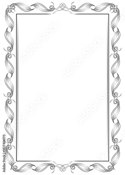 Fototapeta Elegant vector certificate frames featuring decorative borders.