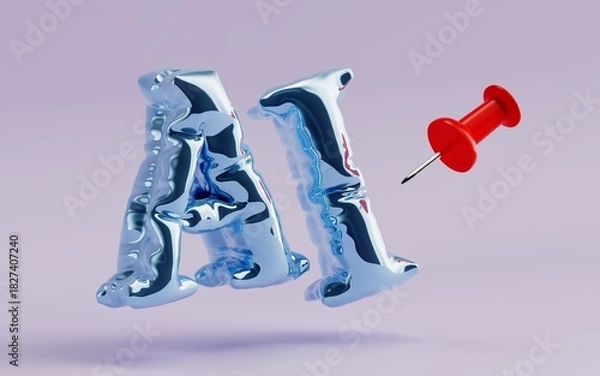 Obraz Artificial Intelligence bubble burst hype, Autonomous, Deep Learning, Machine Learning, Neural Network Technology	
