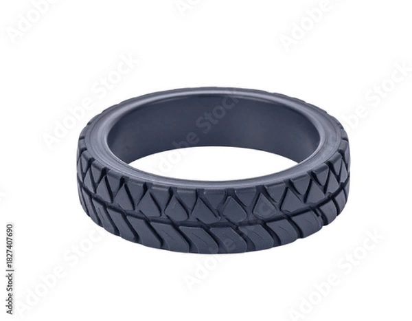 Fototapeta Tire tread pattern ring or band isolated on transparent background