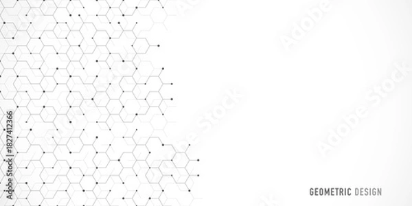 Obraz Abstract geometric background of simple hexagon pattern