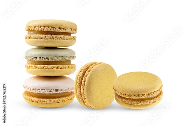 Obraz Macarons isolated on transparent png ( image from camera )