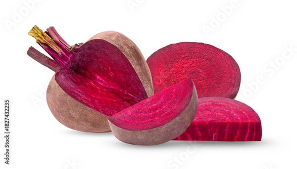 Obraz Beetroot slices isolated on transparent png