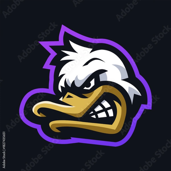 Obraz Angry Duck Mascot Logo