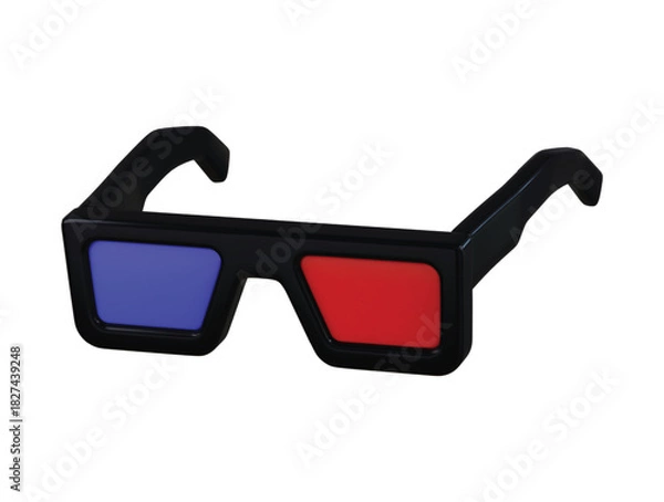 Obraz Cinema Sunglass icon 3d render concept of movie or game vr entertainment eyeglasses icon vector illustration